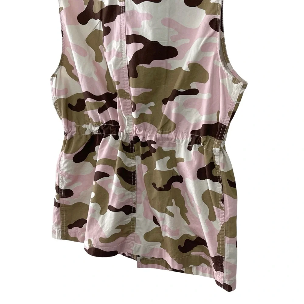 Love Tree Safari Pink Camouflage Military Anorak Vest - Picture 13 of 16